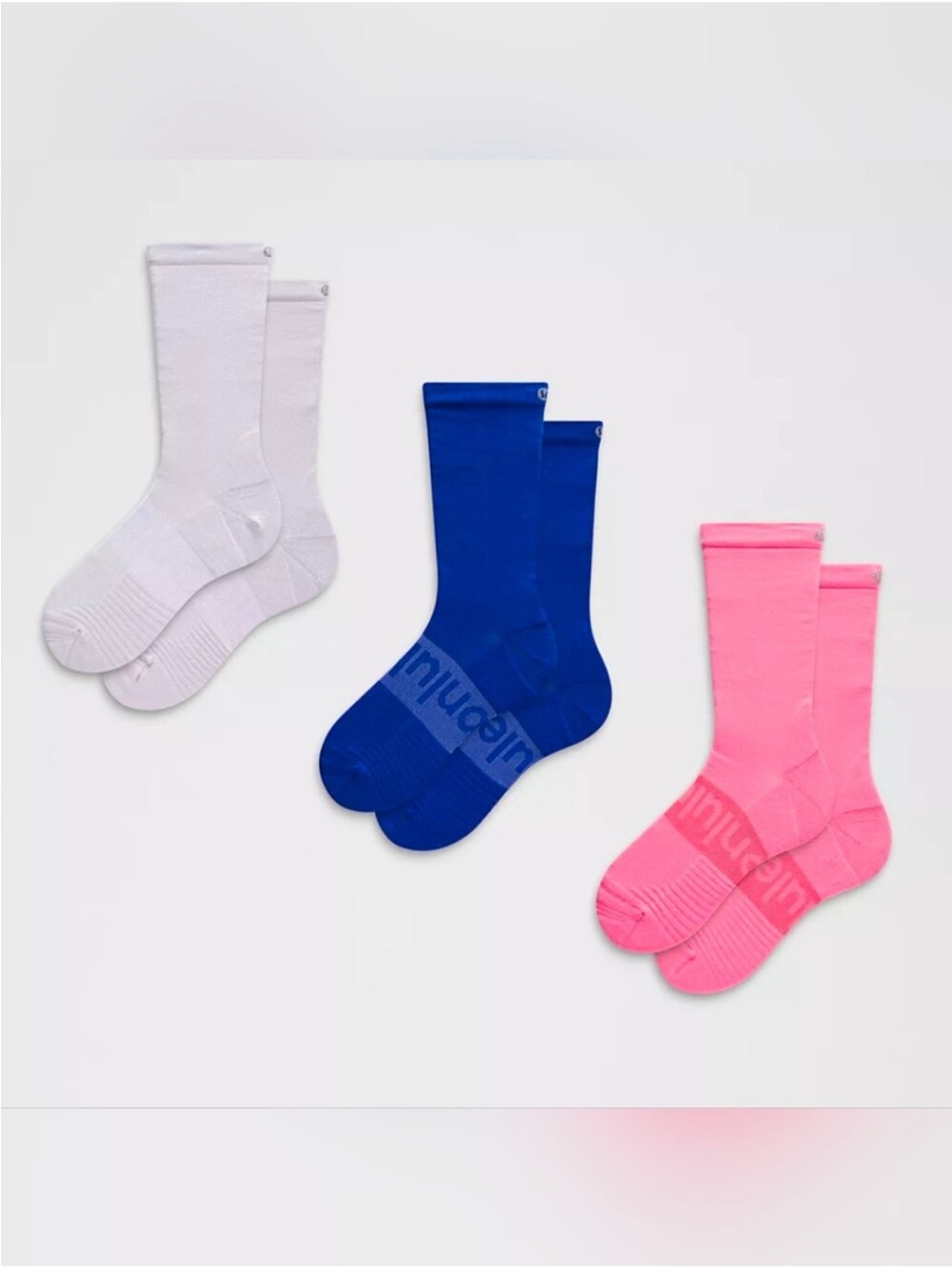 NWT Lululemon Power Stride Crew Socks
3 Pack